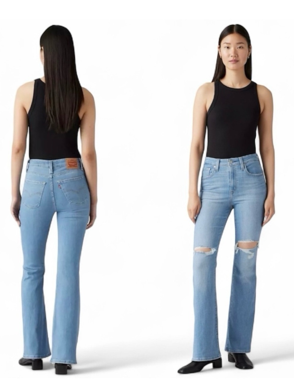 Levi's Jeans Women’s 28 Light Blue 726 Flare Distressed